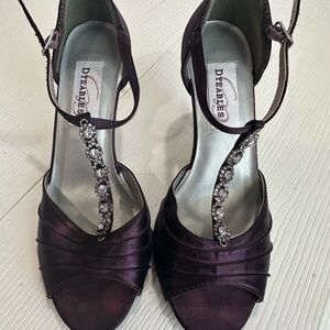 purple heels with gems 6.5